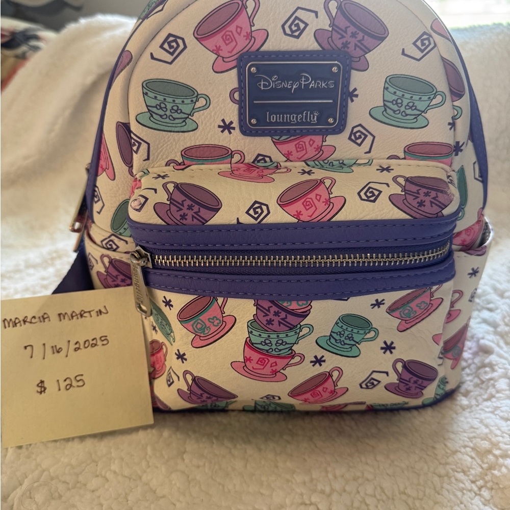 Disney Loungefly mini backpack Alice Mad Tea Party